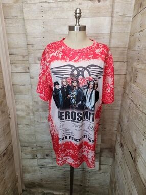 Red Graphic Tour Tee - Band Logo Shirt